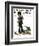 "Back to School" or "Vacation's End" Saturday Evening Post Cover, January 8,1927-Norman Rockwell-Framed Giclee Print