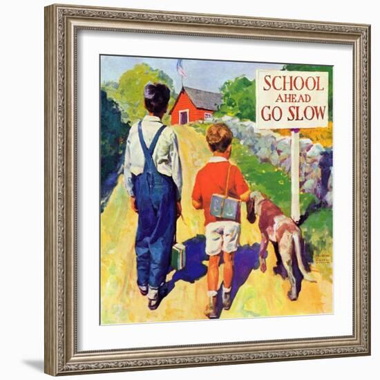 "Back to School,"September 1, 1935-William Meade Prince-Framed Giclee Print