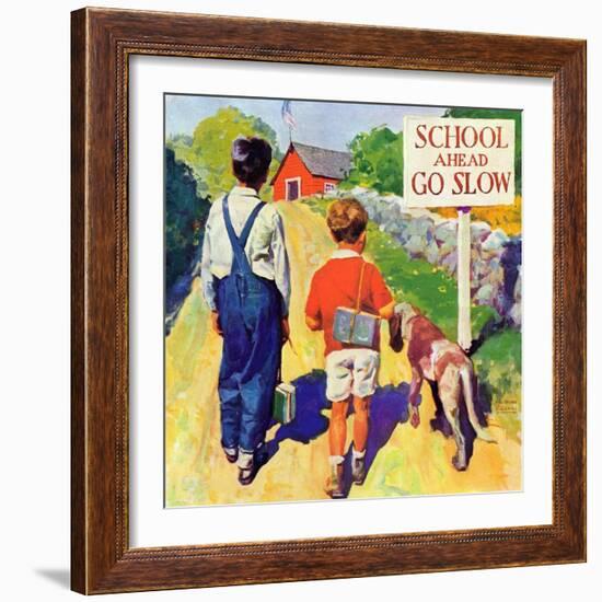 "Back to School,"September 1, 1935-William Meade Prince-Framed Giclee Print