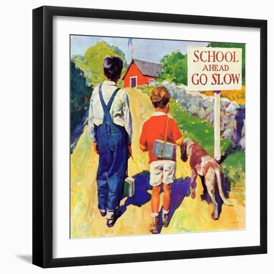"Back to School,"September 1, 1935-William Meade Prince-Framed Giclee Print