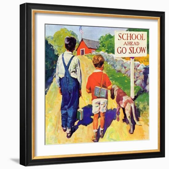 "Back to School,"September 1, 1935-William Meade Prince-Framed Giclee Print