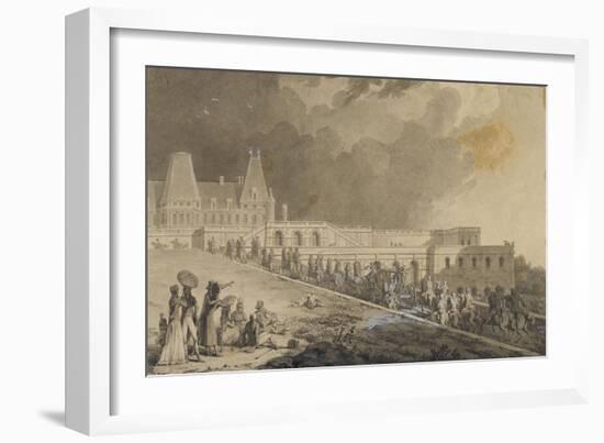 Back to the Drive for Mr Dauphin Old Castle of Meudon-Jean Baptiste Isabey-Framed Giclee Print