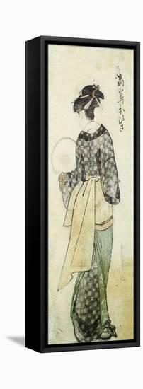 Back View of Ohisa-Kitagawa Utamaro-Framed Stretched Canvas