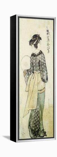 Back View of Ohisa-Kitagawa Utamaro-Framed Stretched Canvas