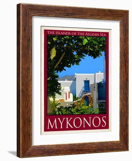 Back Yard in Mykonos Greece 5-Anna Siena-Framed Giclee Print