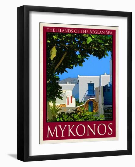 Back Yard in Mykonos Greece 5-Anna Siena-Framed Giclee Print