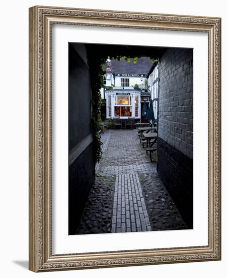 Back Yard of Rose and Crown Pub at Dusk, Gloucester, Gloucestershire, England, United Kingdom-Nick Servian-Framed Photographic Print