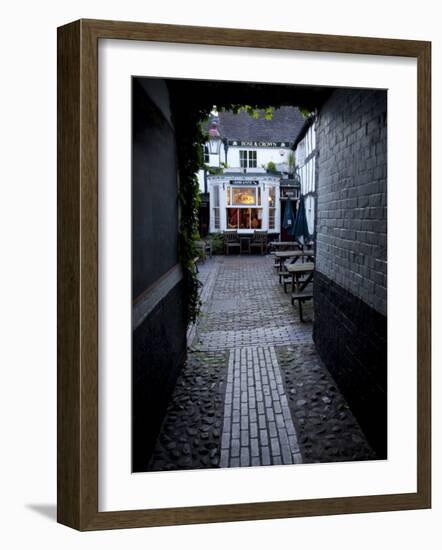 Back Yard of Rose and Crown Pub at Dusk, Gloucester, Gloucestershire, England, United Kingdom-Nick Servian-Framed Photographic Print
