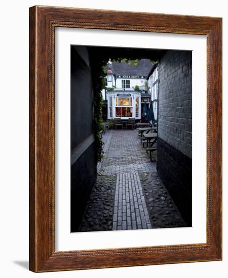 Back Yard of Rose and Crown Pub at Dusk, Gloucester, Gloucestershire, England, United Kingdom-Nick Servian-Framed Photographic Print