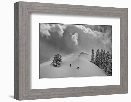 Backcountry Ski Climbers in Fresh Powder, Near Salt Lake City, Utah-Howie Garber-Framed Photographic Print