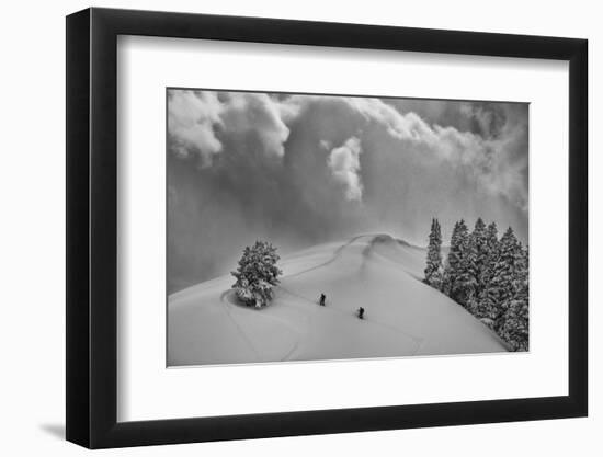 Backcountry Ski Climbers in Fresh Powder, Near Salt Lake City, Utah-Howie Garber-Framed Photographic Print