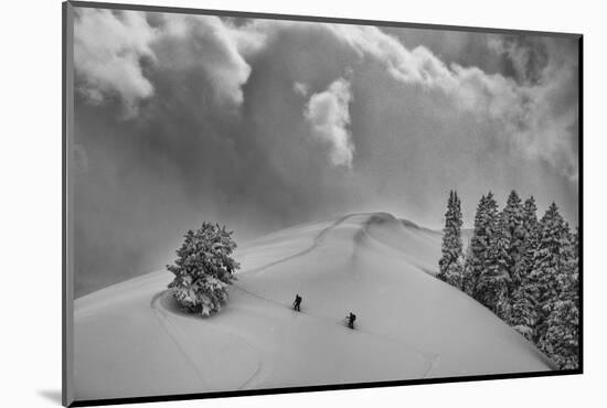 Backcountry Ski Climbers in Fresh Powder, Near Salt Lake City, Utah-Howie Garber-Mounted Photographic Print