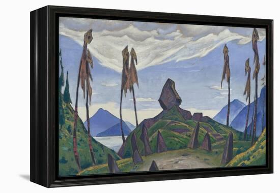 Backdrop for Stravinsky's Ballet, 'Le Sacre Du Printemps', 1930 (Tempera on Canvas)-Nicholas Roerich-Framed Premier Image Canvas