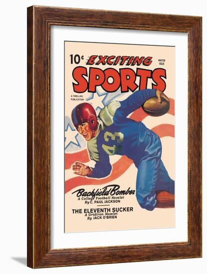 Backfield Bomber-null-Framed Art Print