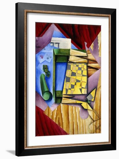 Backgammon, 1913-14-Juan Gris-Framed Giclee Print