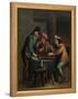 Backgammon Players-null-Framed Premier Image Canvas