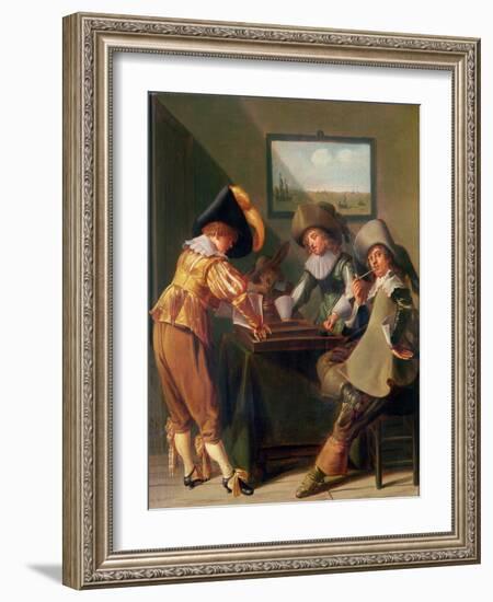 Backgammon Players-Dirck Hals-Framed Giclee Print