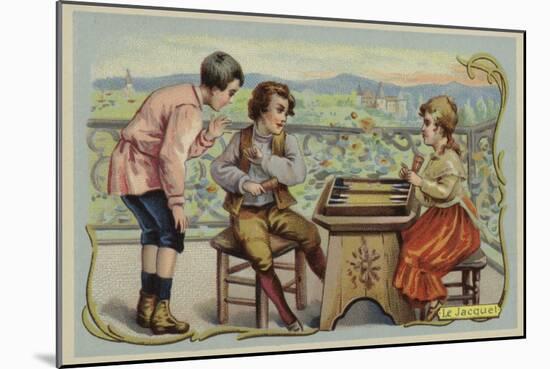 Backgammon-null-Mounted Giclee Print