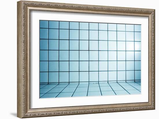 Background of Beautiful Modern Turquoise Luxury Bathroom Interior-Vladitto-Framed Art Print