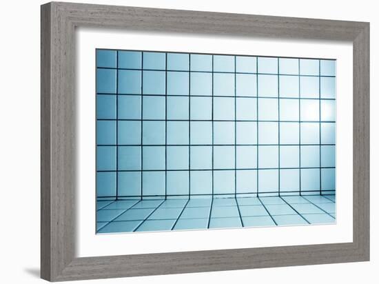 Background of Beautiful Modern Turquoise Luxury Bathroom Interior-Vladitto-Framed Art Print