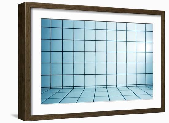 Background of Beautiful Modern Turquoise Luxury Bathroom Interior-Vladitto-Framed Art Print