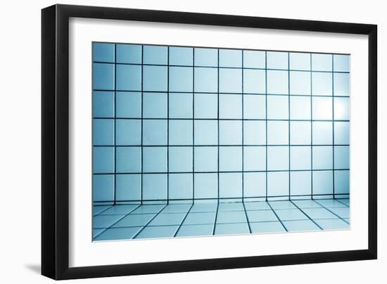 Background of Beautiful Modern Turquoise Luxury Bathroom Interior-Vladitto-Framed Art Print