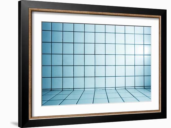 Background of Beautiful Modern Turquoise Luxury Bathroom Interior-Vladitto-Framed Art Print