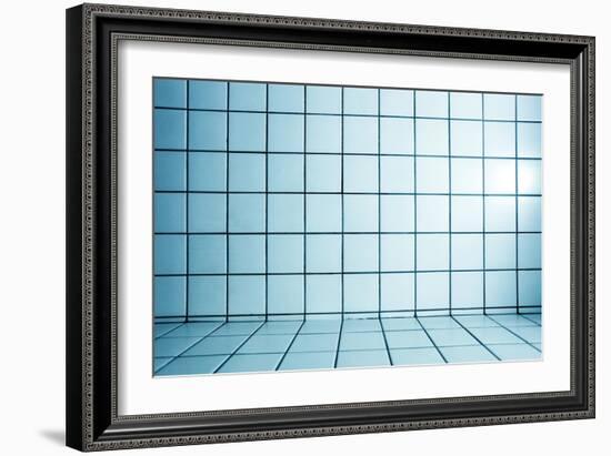 Background of Beautiful Modern Turquoise Luxury Bathroom Interior-Vladitto-Framed Art Print