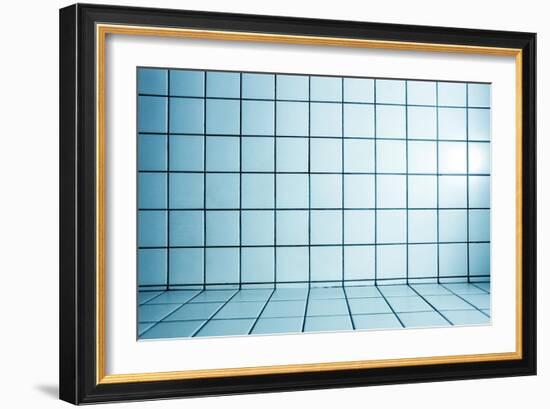 Background of Beautiful Modern Turquoise Luxury Bathroom Interior-Vladitto-Framed Art Print