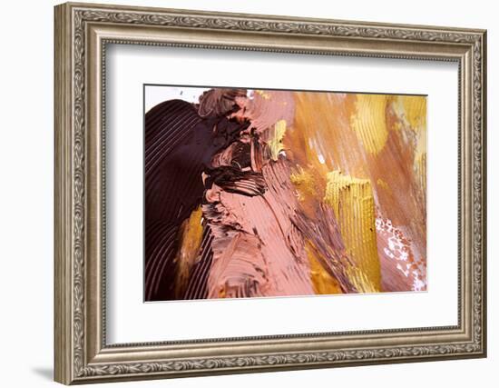 Background of Warm Colorful Abstract Painting-Kateryna Mostova-Framed Photographic Print