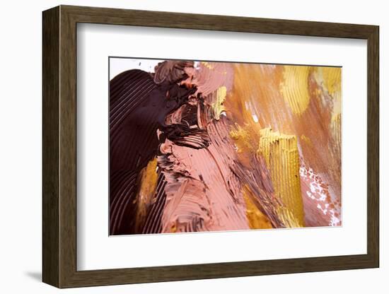 Background of Warm Colorful Abstract Painting-Kateryna Mostova-Framed Photographic Print