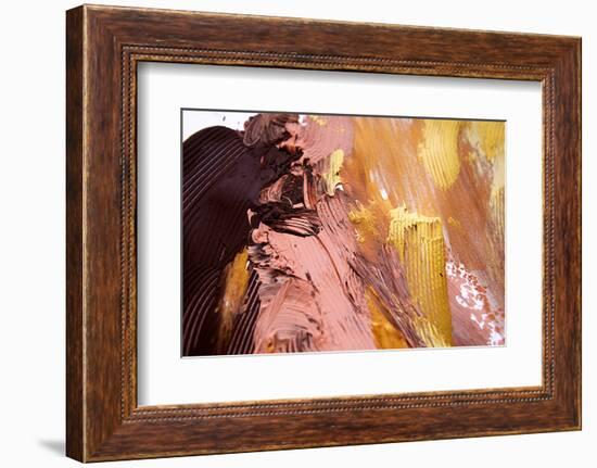 Background of Warm Colorful Abstract Painting-Kateryna Mostova-Framed Photographic Print