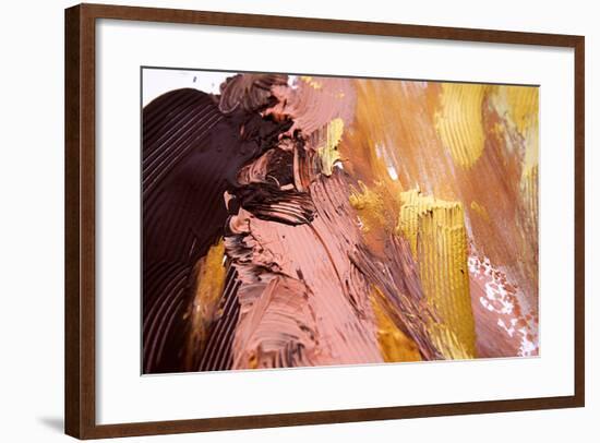 Background of Warm Colorful Abstract Painting-Kateryna Mostova-Framed Photographic Print