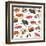 Background Sushi Set, Vector-wanpatsorn-Framed Art Print