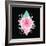 Background with Abstract Geometric Shapes and Flower-incomible-Framed Art Print