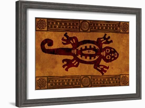 Background With American Indian National Patterns-frenta-Framed Art Print