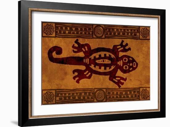 Background With American Indian National Patterns-frenta-Framed Art Print