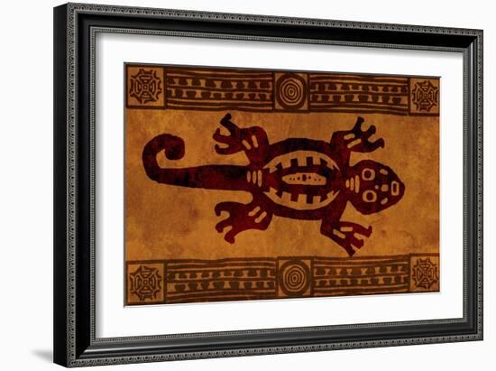 Background With American Indian National Patterns-frenta-Framed Art Print