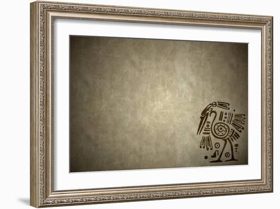 Background With American Indian Traditional Patterns-frenta-Framed Art Print