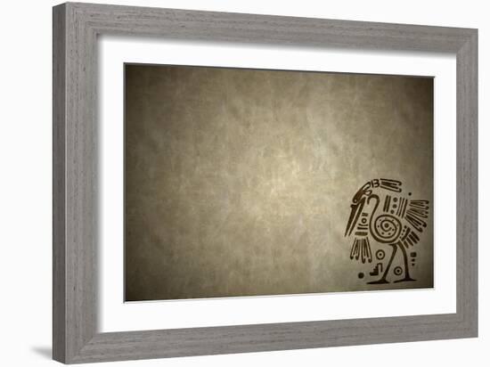 Background With American Indian Traditional Patterns-frenta-Framed Art Print