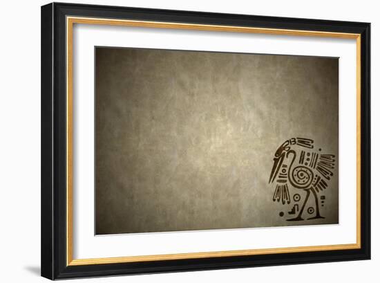 Background With American Indian Traditional Patterns-frenta-Framed Art Print