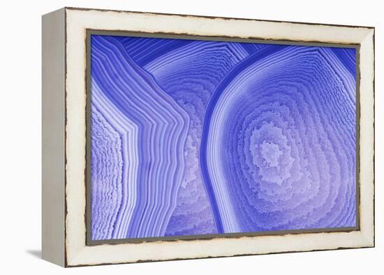 Background with Blue Agate Structure-Dr Alex-Framed Premier Image Canvas