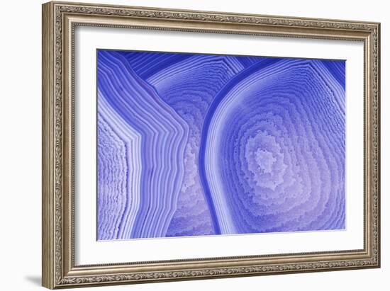 Background with Blue Agate Structure-Dr Alex-Framed Photographic Print