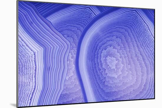 Background with Blue Agate Structure-Dr Alex-Mounted Photographic Print