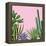 Background with Cactuses and Succulents Set. Plants of Desert.-incomible-Framed Stretched Canvas