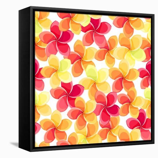 Background with Colorful Flowers-Naddiya-Framed Stretched Canvas