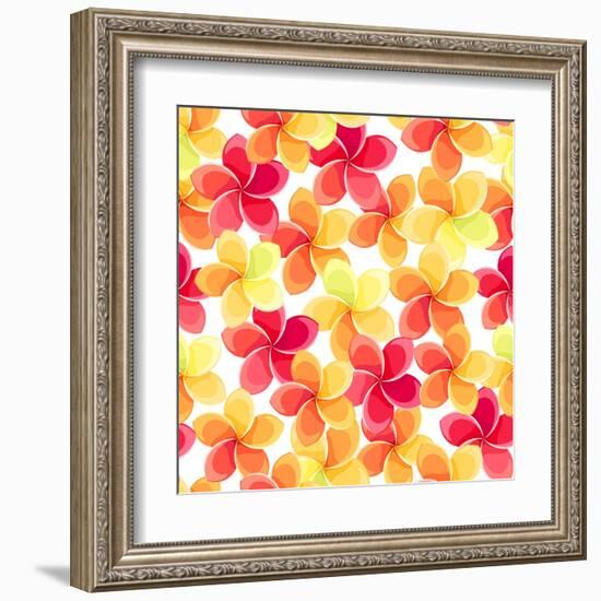 Background with Colorful Flowers-Naddiya-Framed Art Print