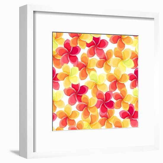 Background with Colorful Flowers-Naddiya-Framed Art Print