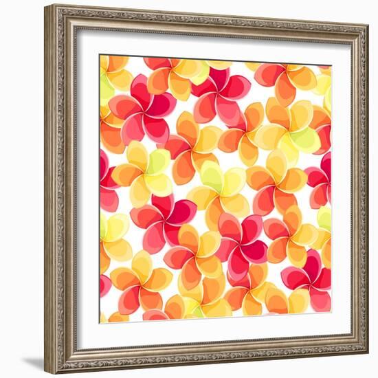 Background with Colorful Flowers-Naddiya-Framed Art Print