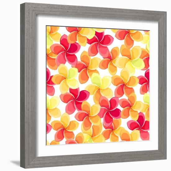 Background with Colorful Flowers-Naddiya-Framed Art Print